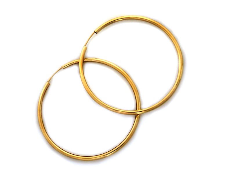 Zlaté náušnice kruhy 22mm