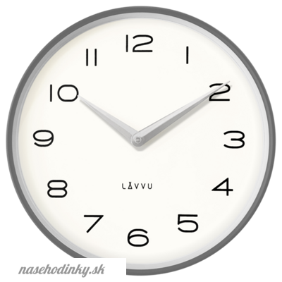Šedé kovové minimalistické hodiny LAVVU LIVING