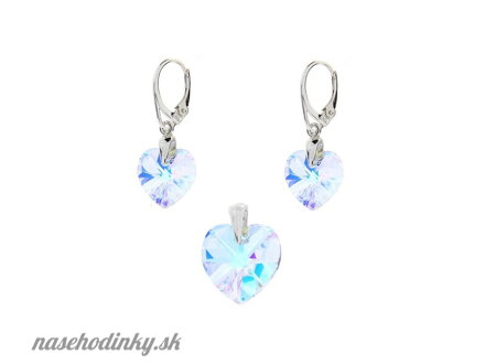 Set srdiečka s kryštálmi Swarovski Elements AB