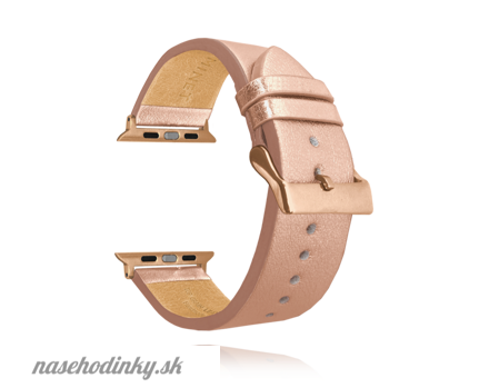 Kožený remienok Rose gold APPLE WATCH 42-44 mm MSXAYR2