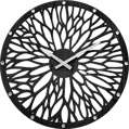 Impozantné čierne drevené hodiny LAVVU WOOD