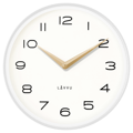 Bielé kovové minimalistické hodiny LAVVU LIVING