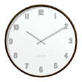 Tmavé drevené hodiny s bielim ciferníkom Lavvu Fade