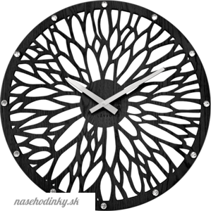 Impozantné čierne drevené hodiny LAVVU WOOD